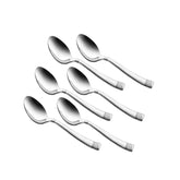 Lynex Dinner Spoon Set - 6 Pcs - Silver